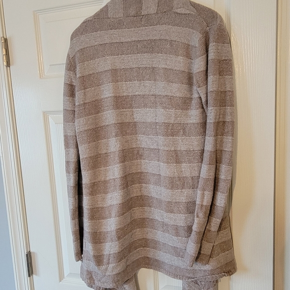 Bearfoot Dreams Womens Open Front Cascading Striped Waterfall Cardigan - Picture 5 of 5